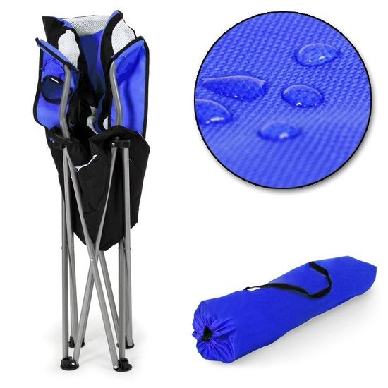 tectake Chair Basic Campingstuhl - Blau;Schwarz