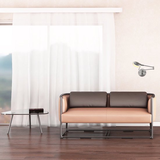 Steinhauer Turound LED – Moderne Wandleuchte – Stahl – H: 17 cm – Ø: 14 cm – Universell einsetzbar – Für den Innenbereich – Metall – Wandleuchten – Schlafzimmer – Wohnzimmer