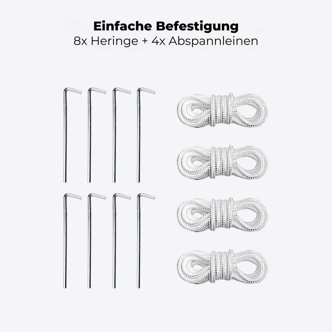 LifeGoods Partyzelt - Pavillon - 3x3 m - faltbar - wasserdicht - mit Rädern - blau