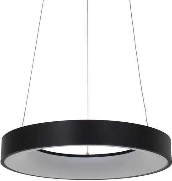Steinhauer Ringlede Hängeleuchte – rund – verstellbar – 48 cm – schwarz