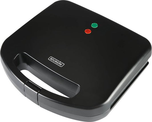 Bourgini Sandwichmaker XXL Schwarz – 800 W – Sandwichtoaster – Kontaktgrill