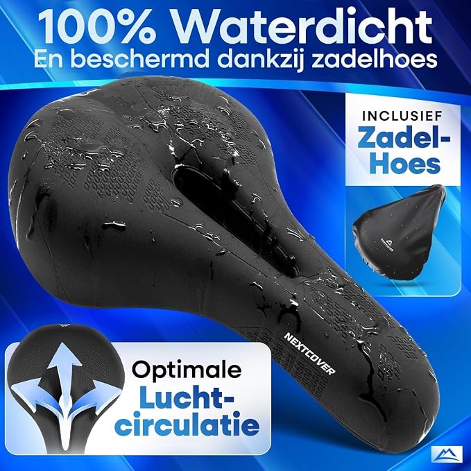 Nextcover Fahrradsattel – Memory Foam 3.0 – Stoßdämpfend – Wasserdicht & rutschfest