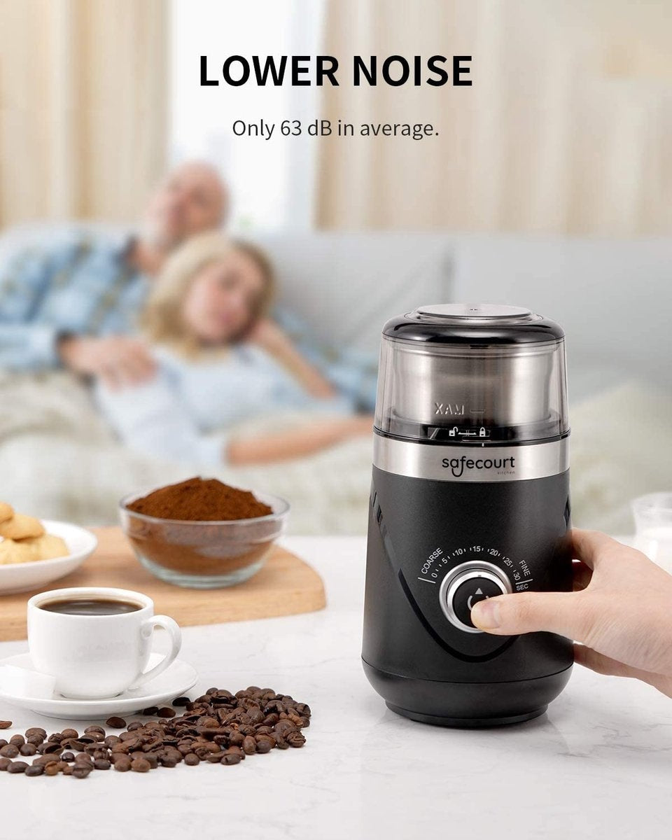 Safecourt Kitchen - Elektrische Kaffeemühle - 200W - leise - Schwarz