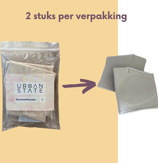 Urban State Vorfußpolster (Softgel) - 2er Set - Größe M - Farbe Skin