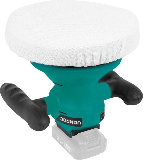 Accu polisher - Poliermaschine 20V - Ø240mm - Inkl. verstellbare Griffe, 2 Polierhülsen und Aufbewahrungstasche - Ohne Akku & Ladegerät
