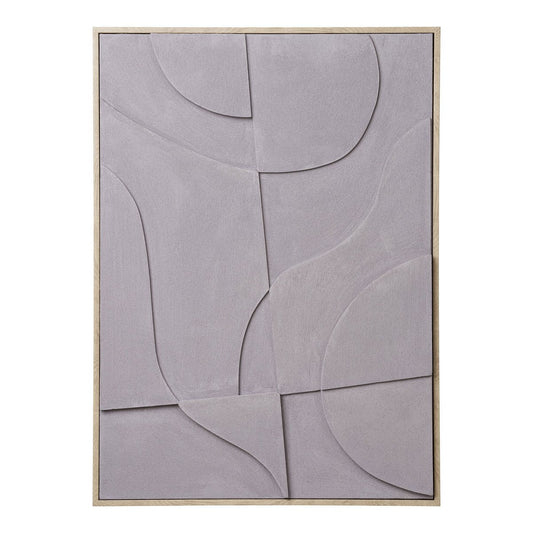 Haus Nordic Madeline Wanddekoration Leinwandrelief - 50x70x3 cm - Weiß