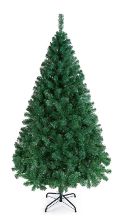Yaheetech Kunstweihnachtsbaum – Grün – 110 x 183 cm – Zusammenklappbarer Metallständer