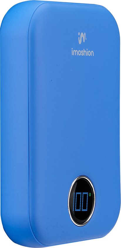 imoshion Powerbank 10000 mAh - Geeignet für MagSafe - Schnellladegerät 22,5W - LED-Anzeige - USB C & USB A - Wireless Powerbank Geeignet für Apple iPhone 12/13/14/15/16 - Blau