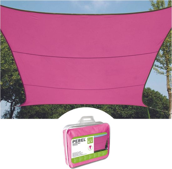 Perel Schattentuch, wasserabweisend, 2 x 3 m, 160 g/m², Polyester, rechteckig, fuchsia