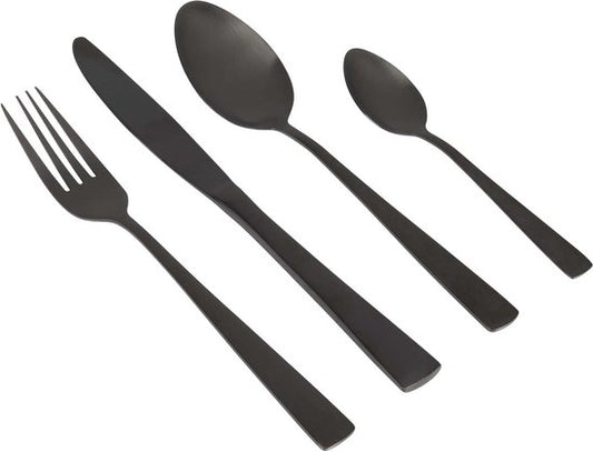 Gimex Besteck – Schwarz – 16-teilig