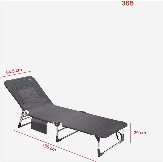 Crespo – Klappbett – AL/365 – Classic – Dunkelgrau