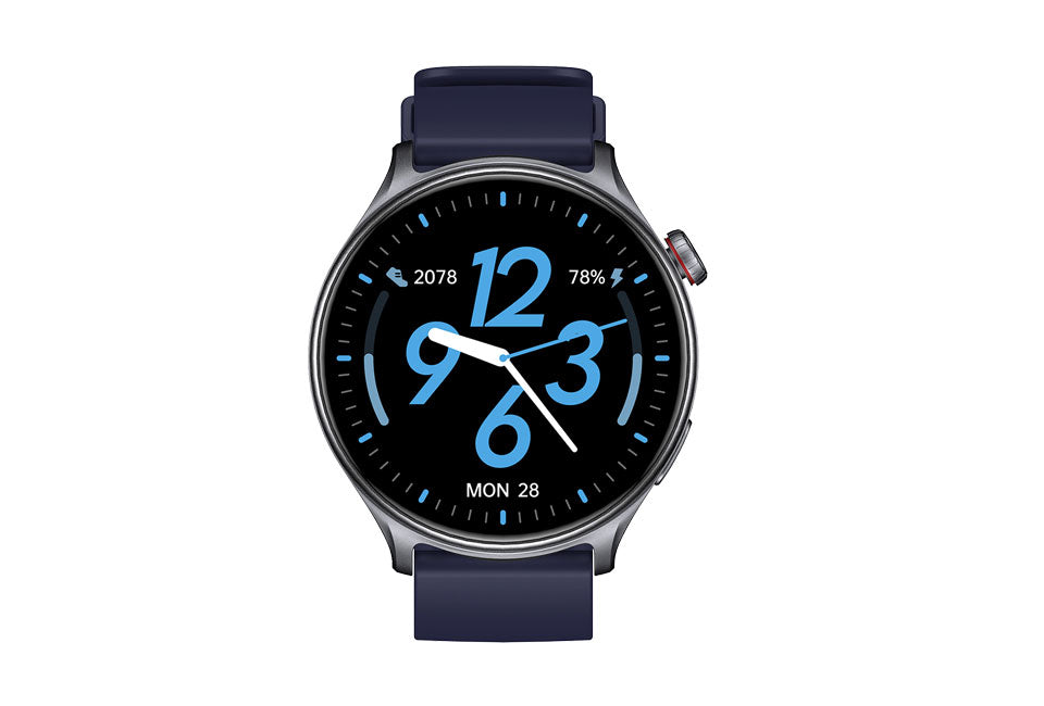 Vlectro Smartwatch R01.0 Runde Bluetooth Smartwatch - 1,46 Zoll - HD - Blau