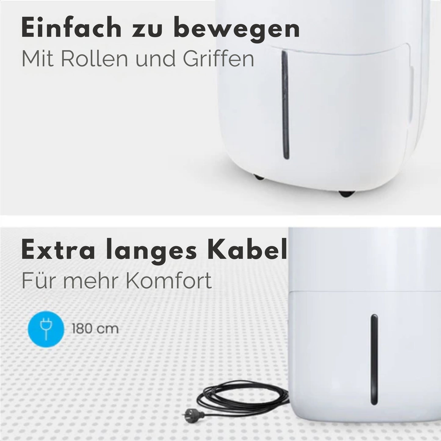 Auronic Luftentfeuchter und Reiniger - 25L pro Tag - Wasch-/Trockenfunktion - weiß