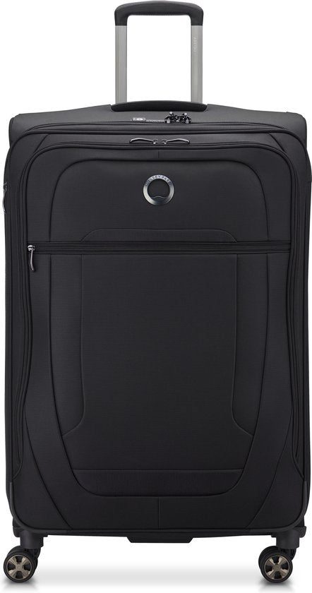 Delsey Helium DLX 78 cm Vergrößerbarer Reisekoffer - Schwarz