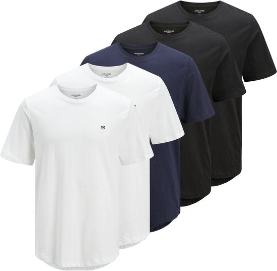 JACK&JONES JPRBLABRODY TEE SS CREW NECK 5PK MP NOOS Herren-T-Shirt – Größe S