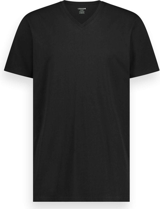 LEBASQ - Davis T-Shirt mit V-Ausschnitt 3er-Pack - Extra lang - Männer - Schwarz - Größe L
