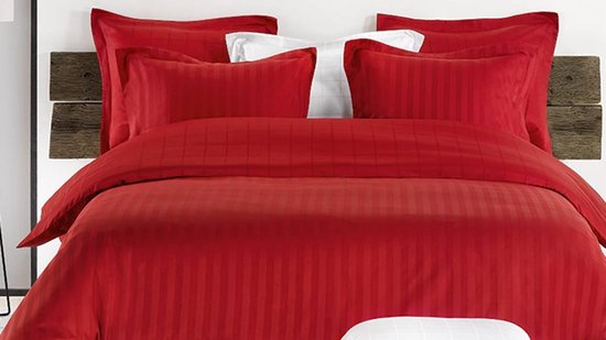 De Witte Lietaer Bettbezug aus Baumwollsatin Zygo – Hotelgröße – 260 x 240 cm – Rot