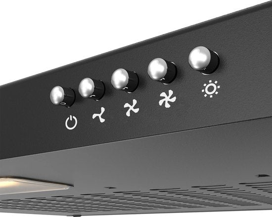CIARRA CBCB6903 – 60 cm Unterbau-Dunstabzugshaube, schwarz – inklusive Aktivkohlefilter – 220 m³