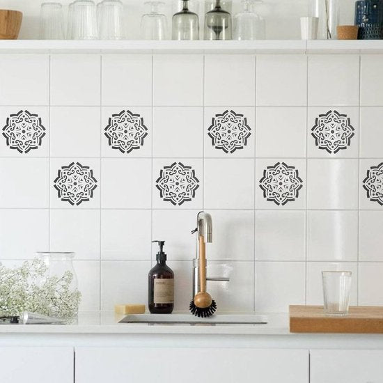 Happy Goods Mandala Punkt Malschablonen 24 Stück 13x13cm | Dotting Art | Dots - Bastelschablonen - Zeichenschablonen - Malschablonen