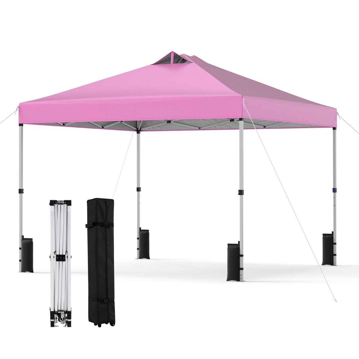 Coast Pop-up-Partyzelt – zusammenklappbarer Pavillon – mit Rolltasche und Sandsäcken – 300 x 300 cm – blau