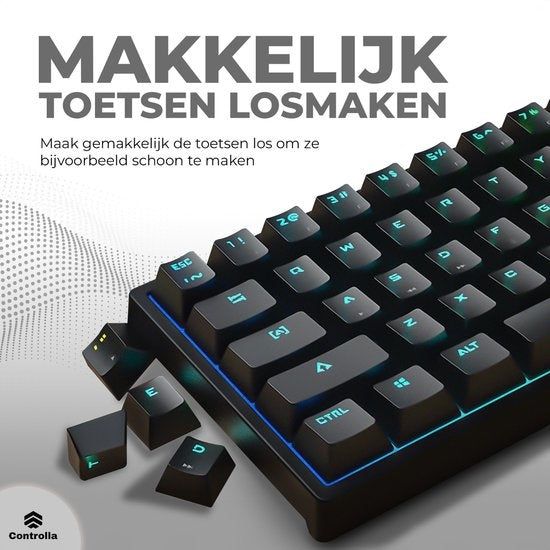 Controlla - Gaming-Tastatur 60 Prozent - Mechanisch - schwarz
