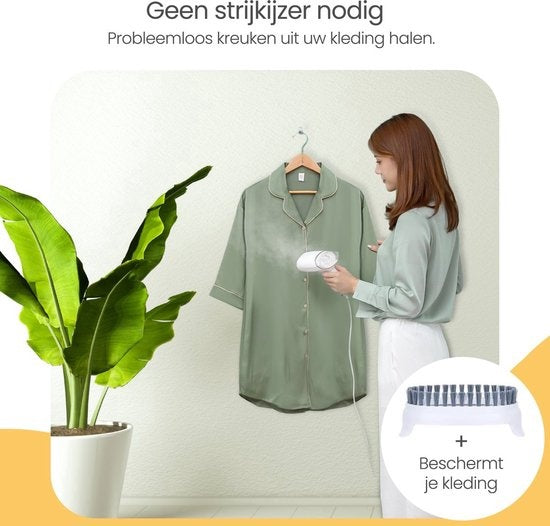 Goliving Wäschedampfer - Handdampfer für Kleidung/Textilien/Stoffe - faltbar - inkl. Reiseetui - Weiß