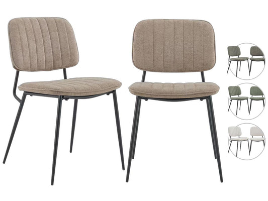 Multifurn Sol Esszimmerstuhl, 2er-Pack – Bequem und stilvoll – Forest Green – Taupe
