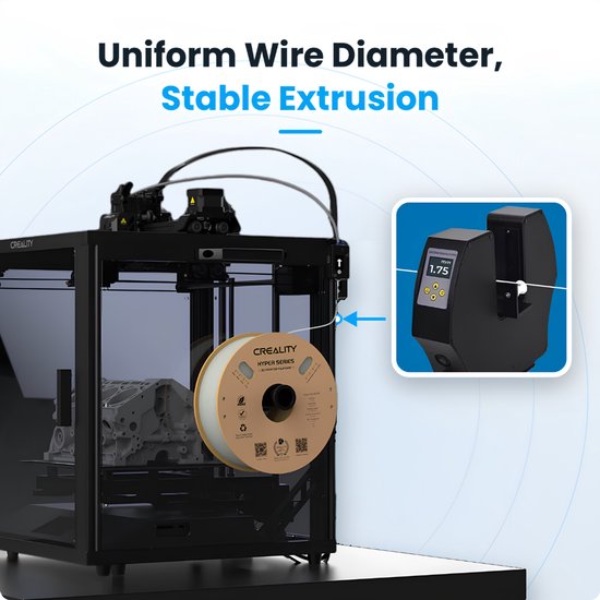 Creality Hyper PLA 3D-Drucker-Filament 1,75 mm – universell einsetzbar – 1 kg – schnelles Drucken mit bis zu 600 mm/s – verwicklungsfrei gewickelt – beige