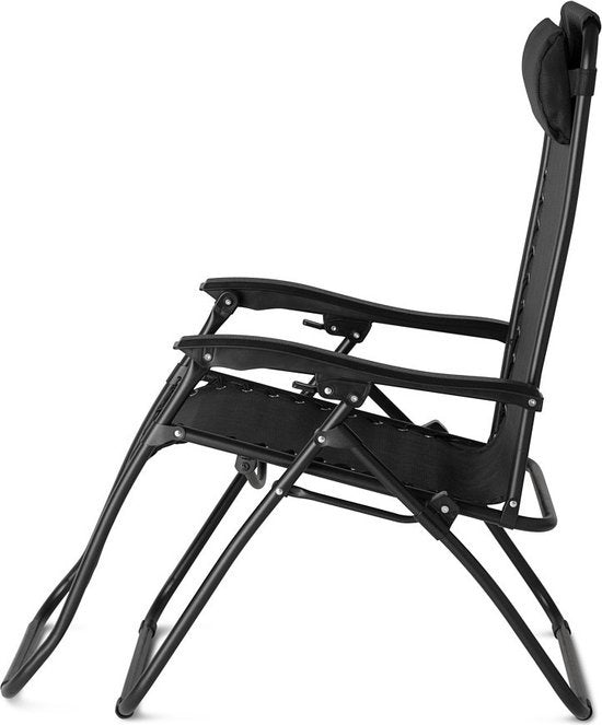 Komfortable Liegestühle - 2 Stück - Schwarz - Garten