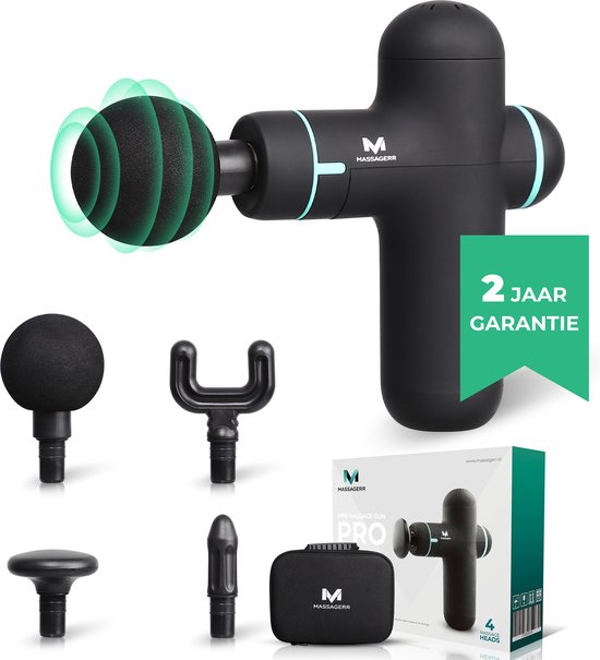 Massagerr® Mini Massage Gun PRO - Entspannungsmassagegerät - Massage Gun Black - Massagegeräte - Entspannung - Professionelles Massagegerät - Massage Gun