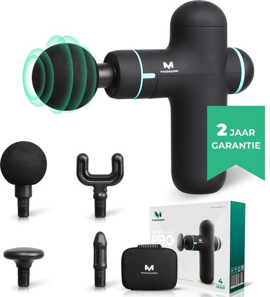 Massagerr® Mini Massage Gun PRO - Entspannungsmassagegerät - Massage Gun Black - Massagegeräte - Entspannung - Professionelles Massagegerät - Massage Gun