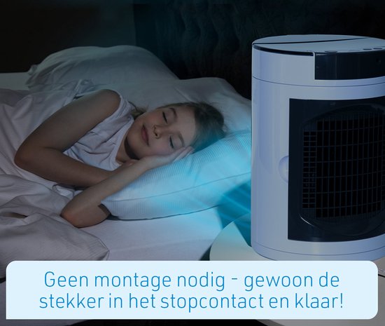 Livington SmartChill weiß – tragbarer Luftkühler – Wasserkühlung – Luftkühler – 3 Geschwindigkeitsstufen – 12 Stunden Kühleffekt