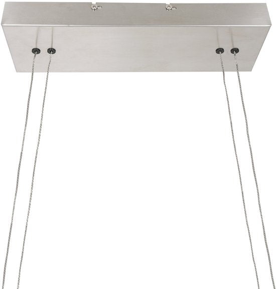 Hängeleuchte Profilo 3318ST von Steinhauer aus Stahl, 150 cm breit, höhenverstellbar von 110 bis 170 cm, 2100 Lumen, modernes Design für den Innenbereich