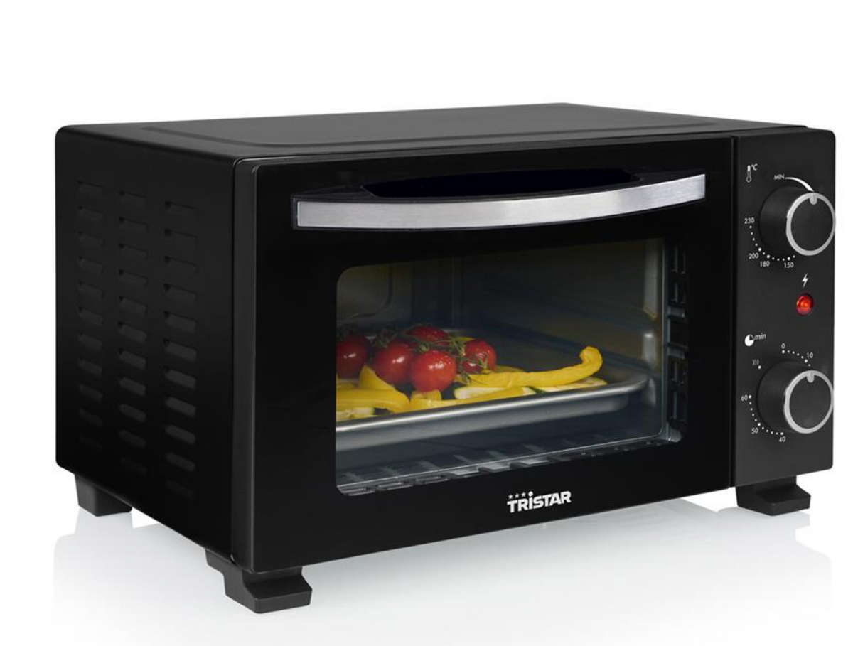 Tristar Mini-Backofen OV-3610KL – 10 l Fassungsvermögen – 800 W – Ober- und Unterhitze – Schwarz