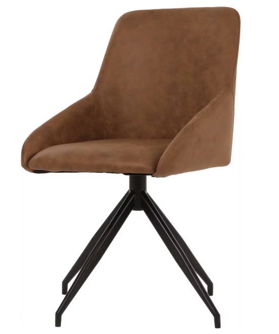 Dutchbone Esszimmerstuhl Laurel Champagne - 60x51x85 cm - Drehbar 360° - Braun