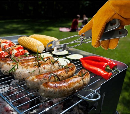 Vaggan Grillhandschuhe – Leder – kamelbraun – hitzebeständig bis 250 Grad