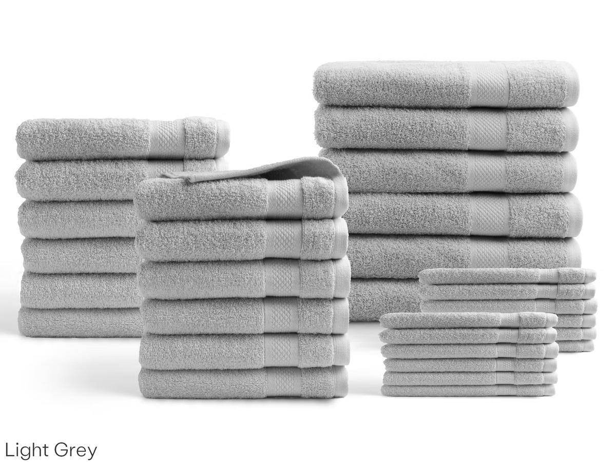 DoubleDry Badtextil-Set Hotel-Kollektion – 30-teilig – 500 g/m² – Bordeaux