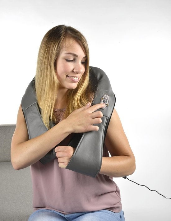 Grundig Elektrisches Shiatsu-Massagekissen - Nackenmassagegerät - 8 Massagetasten - Wärmefunktion