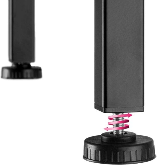 tectake - Everett Schreibtisch - 80 cm breit - mit Ablage und Organizer - Computertisch - dunkelbraun - 404662