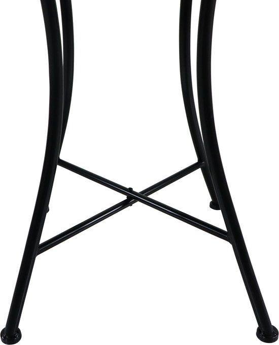 AXI Amélie Bistrotisch – Earth Brown – Gartentisch aus Metall – Rund – 60 x 60 x 75 cm – Mosaik-Optik – Mit Keramikfliesen eingelegt – Für Garten, Terrasse und Balkon