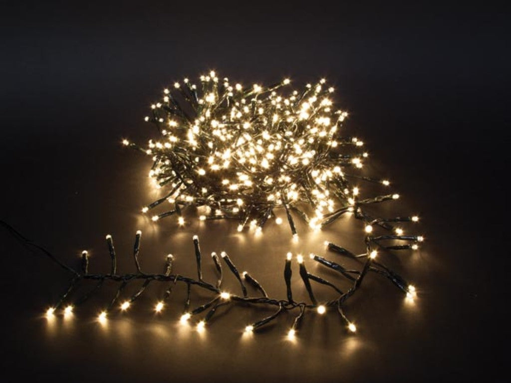 LED-Lichterkette – 510 LEDs – 6 m – IP44 – Warmweiß/Schwarz