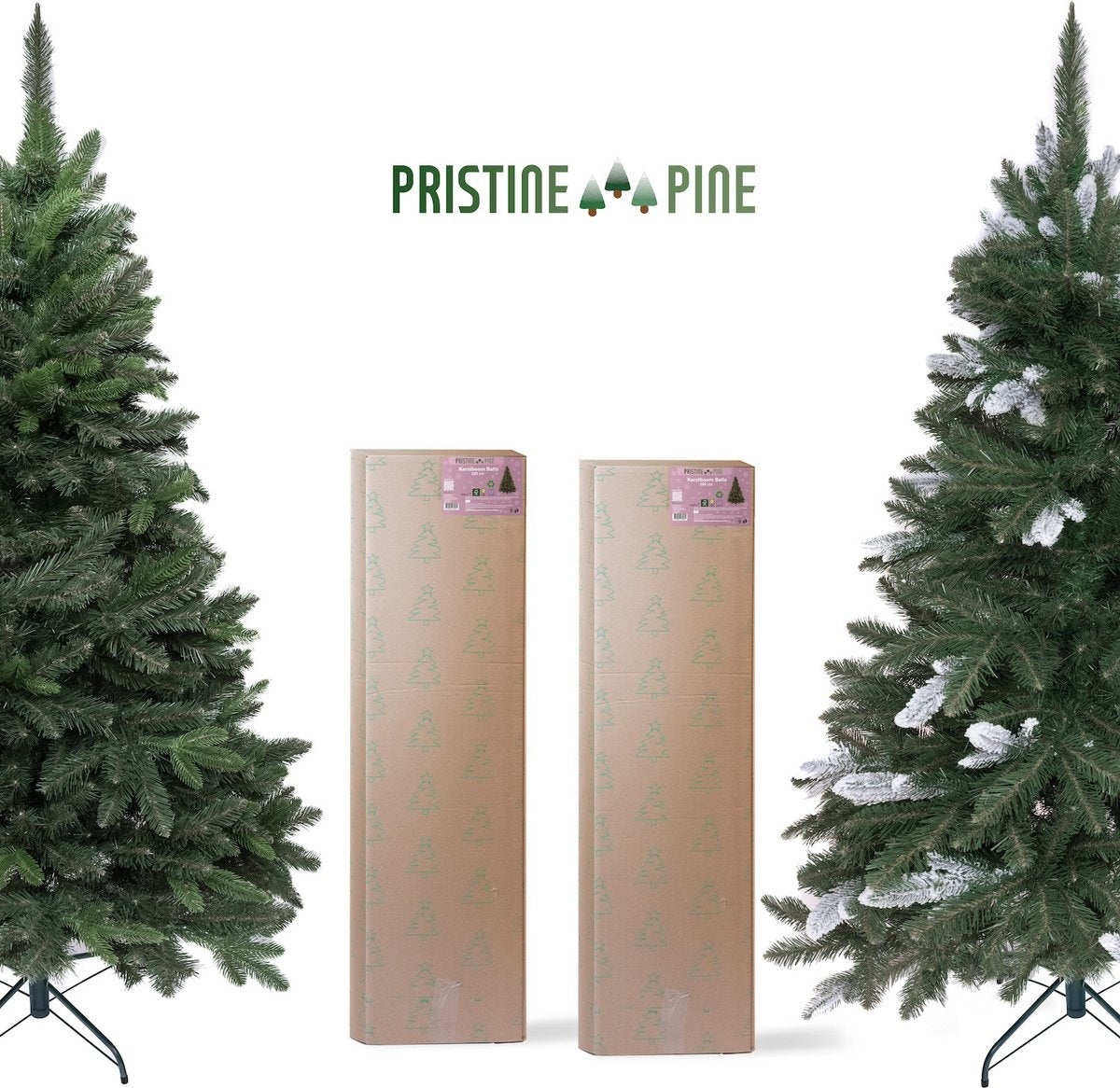 PristinePine Künstlicher Weihnachtsbaum 210 cm - Metallfuß - Grün