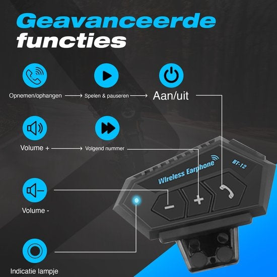 GarpexÂ¬Ã† Motorradhelm-Headset - Bluetooth - Gegensprechanlage - Kommunikation - Lautsprecher - Freisprecheinrichtung - Einfach zu bedienen