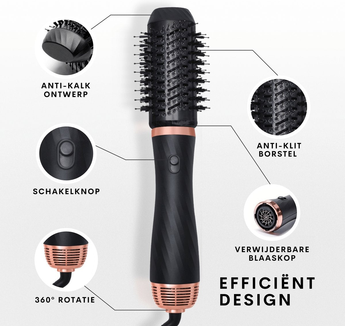 AchatÃ© Multistyler Lockenbürste - 6 in 1 Lockenstab - Kompakte Föhnbürste - Anti Clit