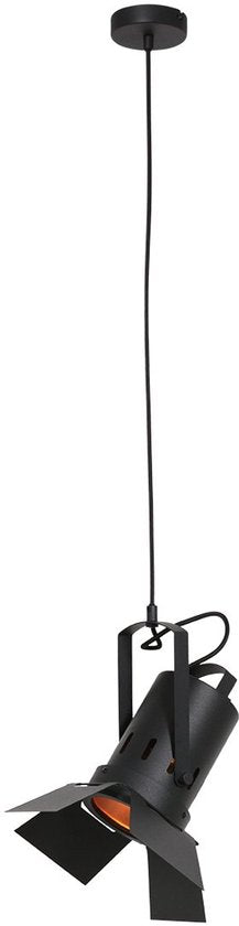 Hängeleuchte Carré 3379ZW – schwarze Leuchte im Industrial-Stil, Stahl, höhenverstellbar von 30 bis 150 cm, Mexlite