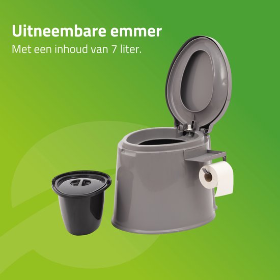 Bo-Camp - Tragbare Toilette - 7 Liter