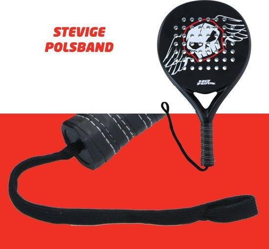 No Fear Padel Racket - Leichter Padel-Schläger - Schwarz