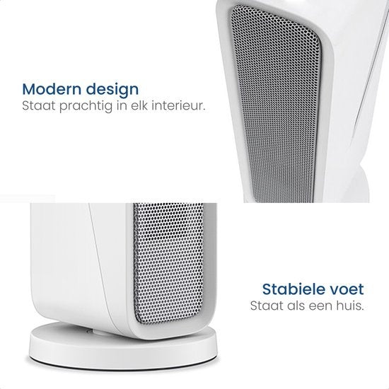 Gologi Heizlüfter mit Thermostat - Elektroherd - Heizung - Heizgerät - Funktioniert mit App und Touch Controls - 1500W