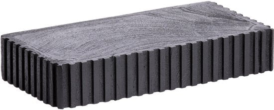 Light & Living Wandregal Gatura Mangoholz, 40cm - Schwarz