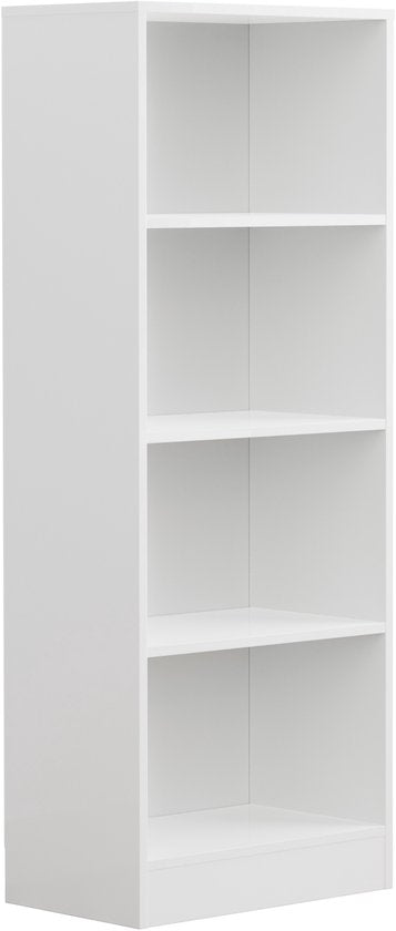 VDD - Abteilschrank - Abteilschrank offen - Wandschrank - Abteilschrank weiß - Bücherregal - Bücherregal weiß - Wandschrank - Abteilschrank - 50x30x130 cm - Weiß